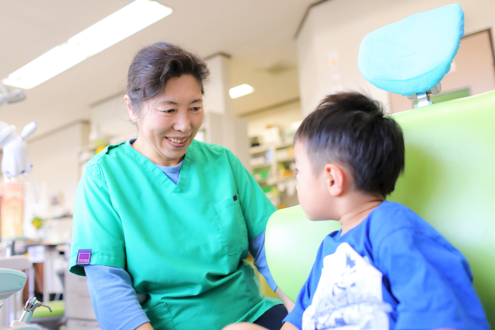 お子さんのペースに合わせて治療を行います