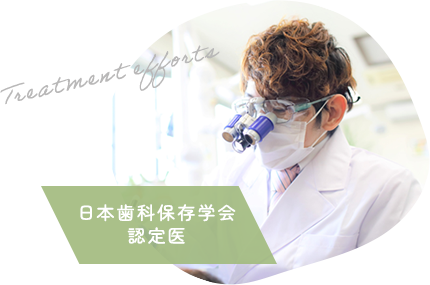 Treatment efforts 日本歯科保存学会 認定医